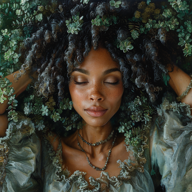 angellearns_a_black_woman_with_afro_hair_and_trees_in_her_hands_766fb6d1-3b97-40f5-b6ca-997f26d16963